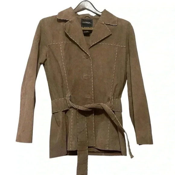 OutBrook ~ Women's Suede Outer Stitch Jacket ~ Size Medium (Beth Dutton Vibes) - Picture 1 of 7